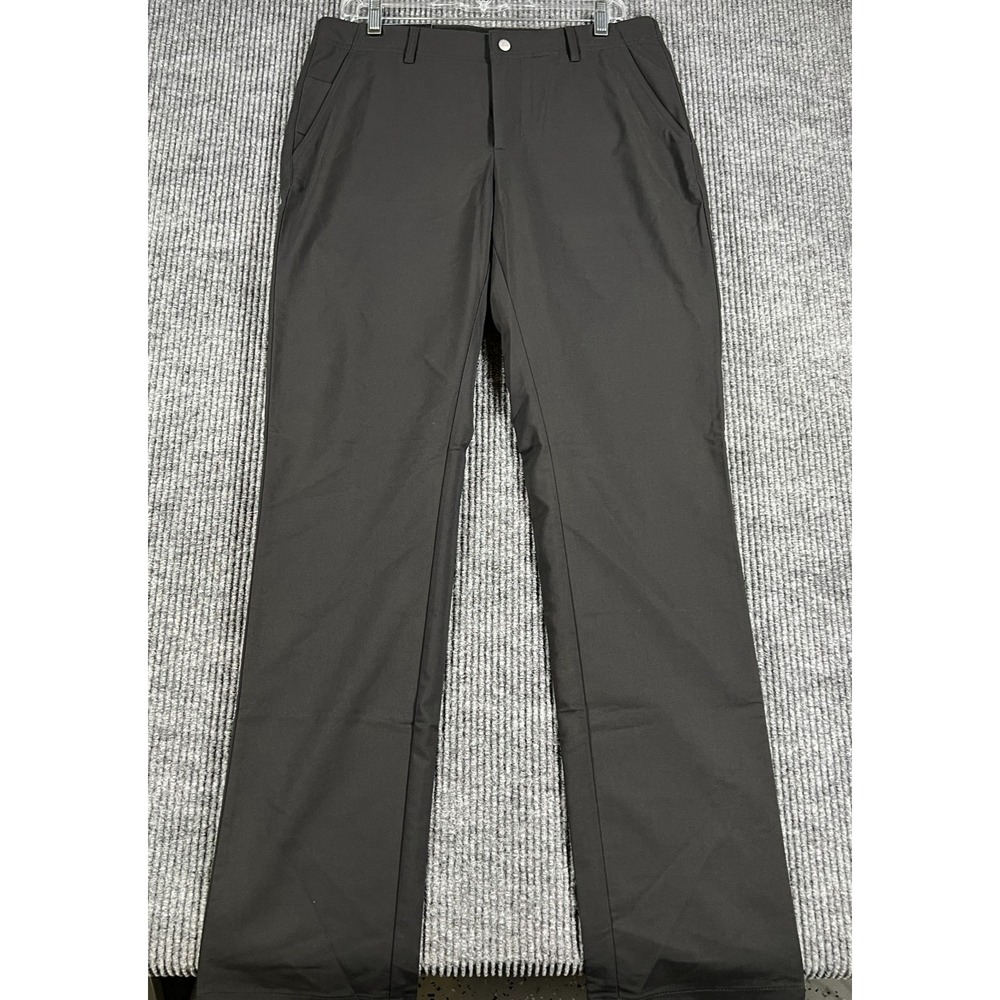 Greg Norman Performance Golf Pants Mens 32x34 Black Chino Classic Fit New